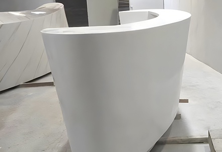 Irregular front desk