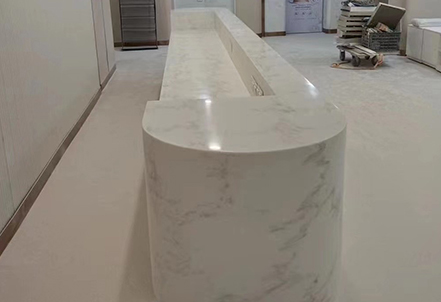 Irregular front desk