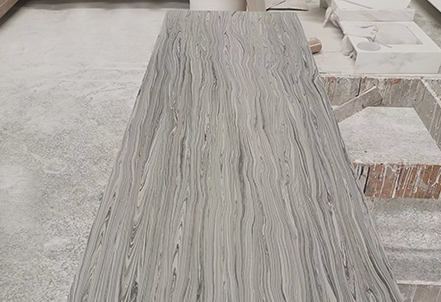 Wood grain gray countertop