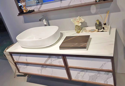 Bathroom vanity and sink combination