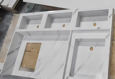 Surface of the countertop