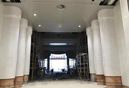 Artificial stone cladding columns