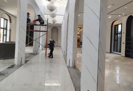 Artificial stone cladding columns