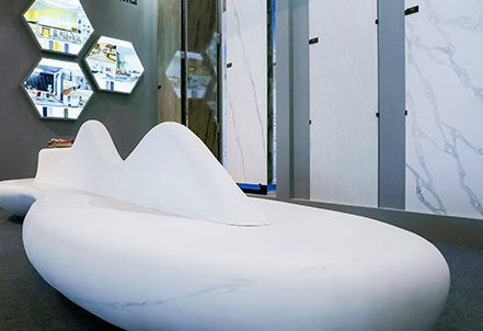 shopping mall stone benches