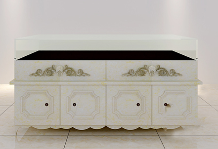 Clothing store jewelry counter